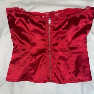 PrettyLittle Thing Red Corset Top US 4